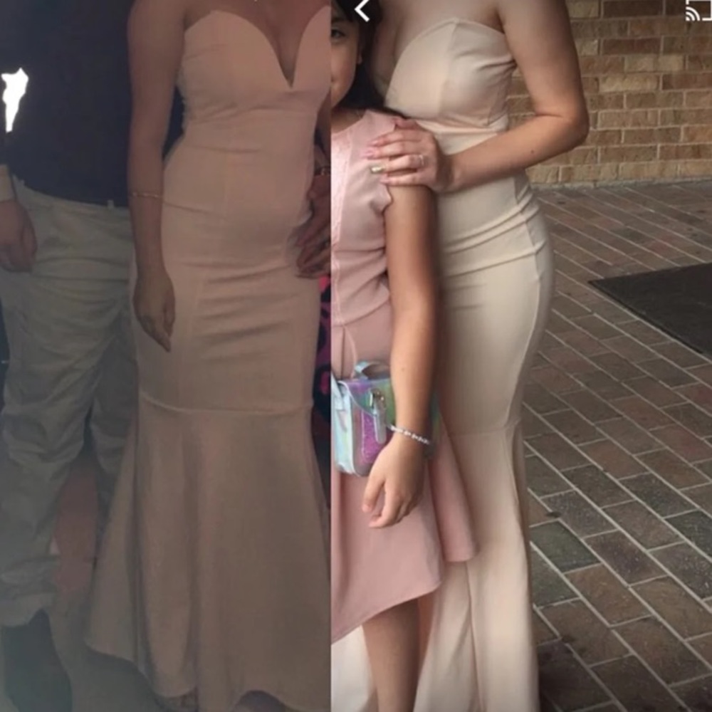 Missguided Nude Long Maxi Dress 1 - Picture 6 of 6